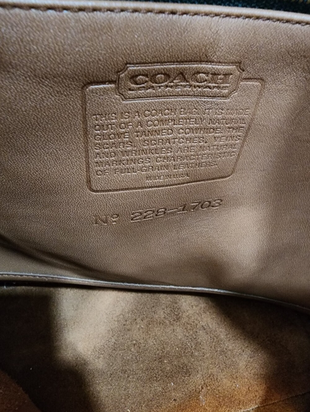 Vintage Coach 4065 Light Tote British Tan Glove Tanned Leather XL Zip Tote USA M - Picture 7 of 10